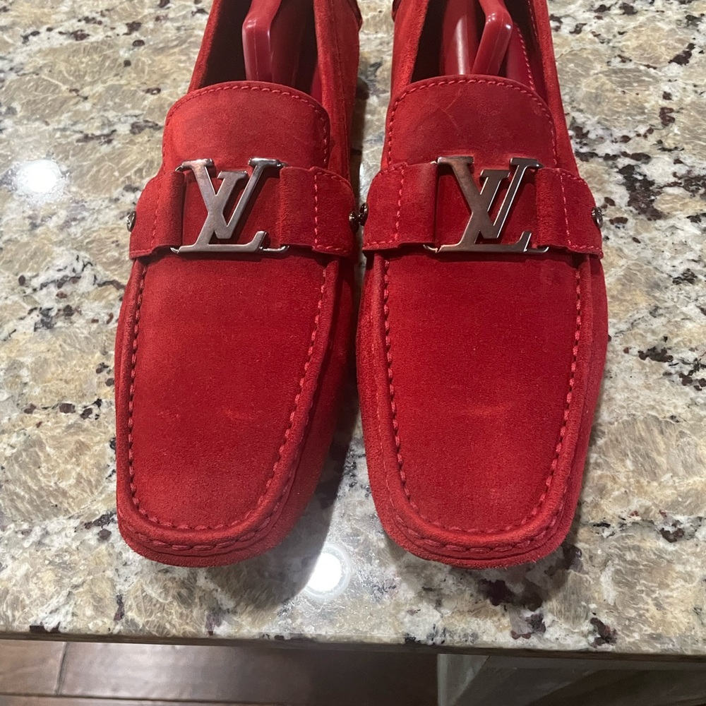 Mens Louis Vuitton Red Drivers Size 11